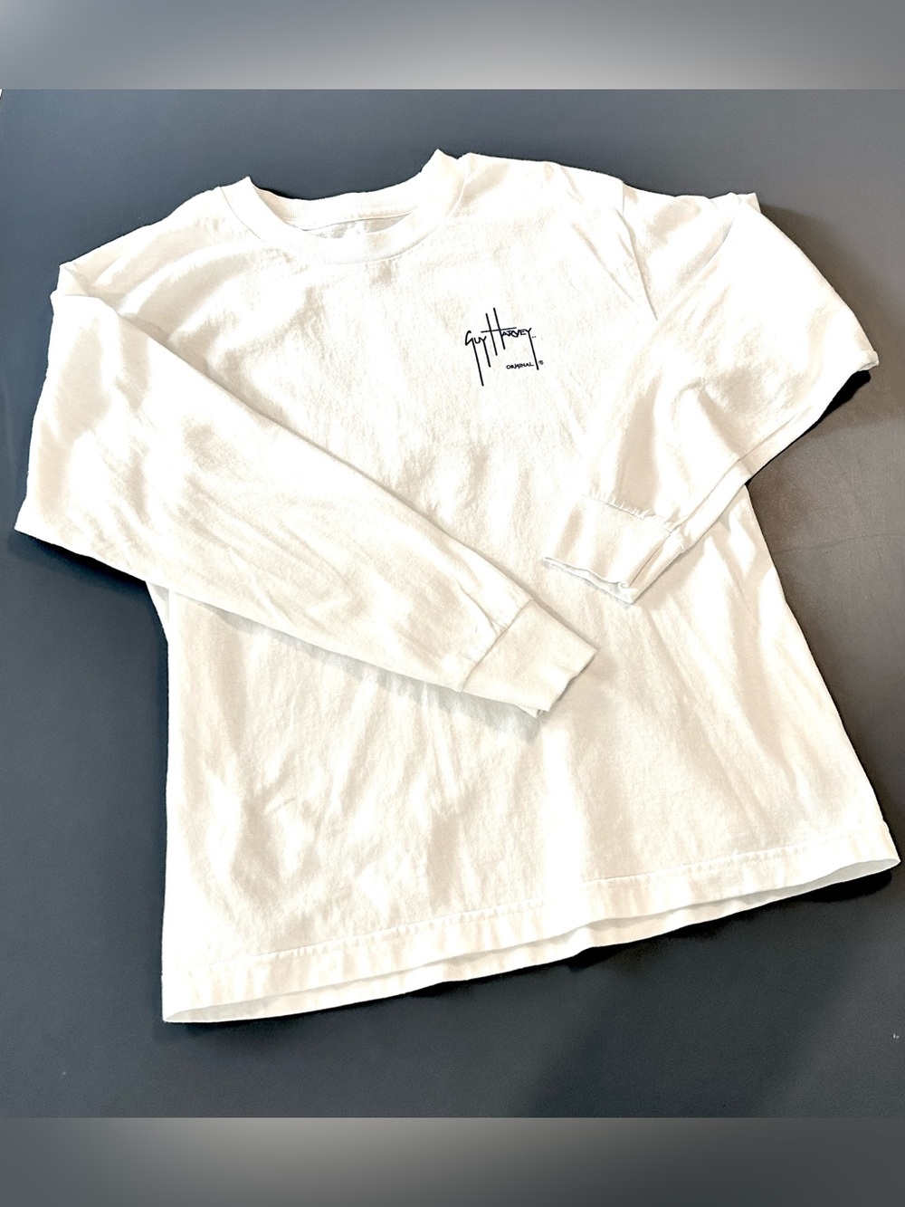 Boys Guy Harvey White Long-Sleeve Tee